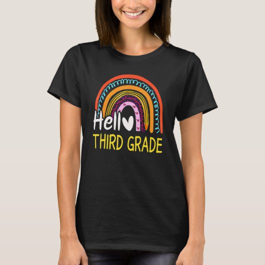Hallo Team Derde Klas Terug naar school Ra T-shirt (Voorkant)