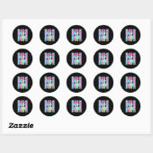 Hallo team derde klas terug naar school ronde sticker (Vel)