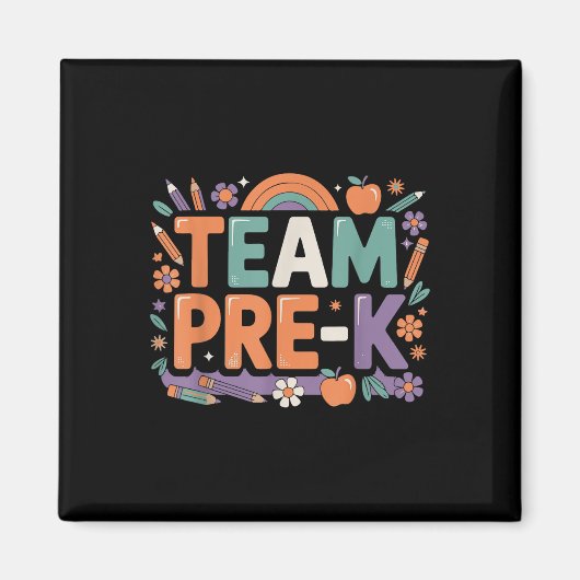 Hallo Team Pre-K Terug naar School Fun voor Little Magneet (Voorkant)