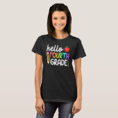Hallo Team Vierde Klas Terug naar school T T-shirt (Voorkant volledig)