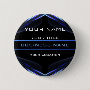 Hallo Tec Futuristisch BedrijfsNaamplaatje Ronde Button 5,7 Cm