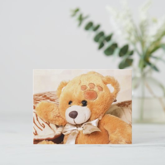 hallo teddybeer briefkaart (Staand voorkant)