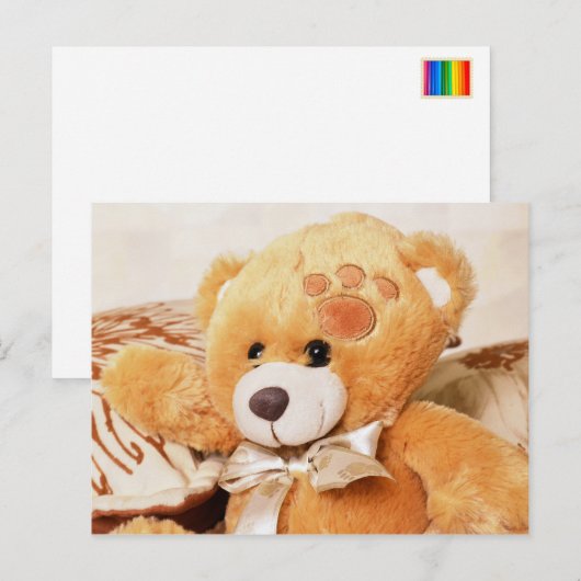 hallo teddybeer briefkaart (Voorkant / Achterkant)