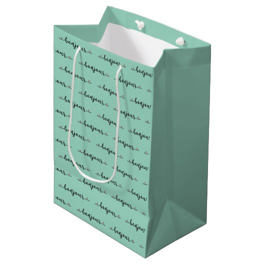 Hallo Tegelontwerp Medium Cadeauzakje (Voorkant Gekanteld)