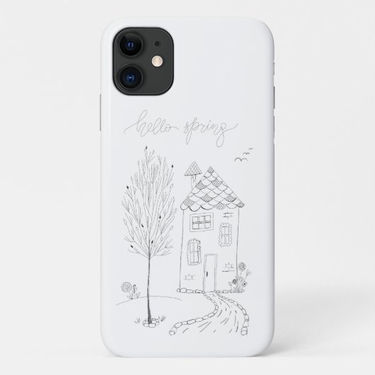 hallo Tekening voorlentinkt Case-Mate iPhone Case (Achterkant)