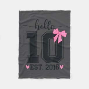 Hallo Ten Est 2016 10e verjaardag Coquette Strik 1 Fleece Deken