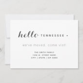 hallo Tennessee New Home We hebben verhuisd Aankondiging (Voorkant)