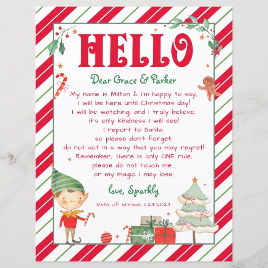 Hallo Terug Elf Welkom Ik ben terug Kerst Elf (Voorkant)