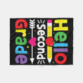 Hallo Terug naar school? 2e klas team 2e klas B Fleece Deken (Voorkant (Horizontaal))