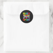 Hallo Terug naar school? 2e klas team 2e klas B Ronde Sticker (Tas)