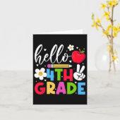 Hallo Terug naar school 4e klas team 4e klas B Kaart (Gele Bloem)