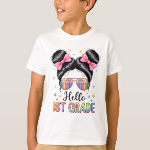 Hallo Terug naar school Coquette Bow Teacher T-shirt