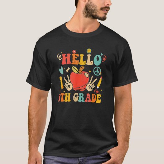 Hallo Terug naar School Groovy T-shirt (Voorkant)