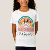 Hallo Terug naar school? tweedegraads leraar Rainb T-shirt (Voorkant)