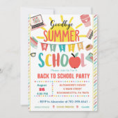 Hallo Terug naar school Vaarwel Zomer Kaart (Voorkant)