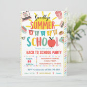 Hallo Terug naar school Vaarwel Zomer Kaart (Staand voorkant)