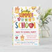 Hallo Terug naar school Vaarwel Zomer Kaart (Staand voorkant)