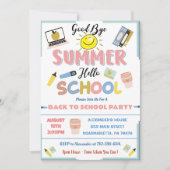 Hallo Terug naar school Vaarwel Zomer Kaart (Voorkant)