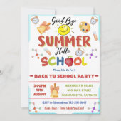 Hallo Terug naar school Vaarwel Zomer Kaart (Voorkant)