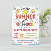 Hallo Terug naar school Vaarwel Zomer Kaart (Staand voorkant)