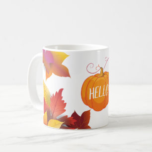 hallo Thanksgiving Holiday Herfst Maple laat decor Koffiemok