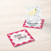 Hallo Thirty Wavy Groovy 30e verjaardag Kartonnen Onderzetters (Insitu)