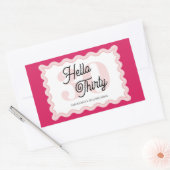 Hallo Thirty Wavy Groovy 30e verjaardag Rechthoekige Sticker (Envelop)