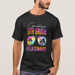 Hallo Tie dye laatste dag van school afscheid 5e k T-shirt