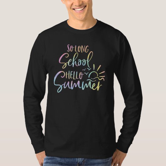 Hallo Tie Dye So Long School T-shirt (Voorkant)