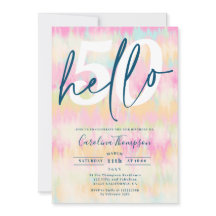 Hallo Tie dye unicorn regenboog pastel font foto