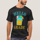 hallo tiende graad terug naar school 1e dag rugzak t-shirt (Voorkant)
