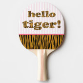 hallo Tiger! Fun Tiger Print Quote Tafeltennisbatje (Voorkant)