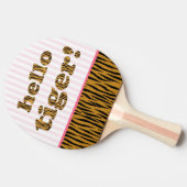 hallo Tiger! Fun Tiger Print Quote Tafeltennisbatje (Zijkant)