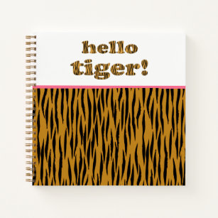 hallo tijger! Vun Quote Tigerprint Notitieboek