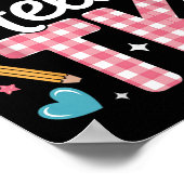 Hallo TK Grappig Schattige Terug naar school Trans Poster (Hoek)