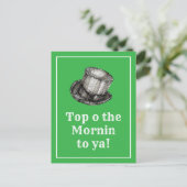 Hallo Top van de ochtend naar Ya traditionele Iers Briefkaart (Staand voorkant)