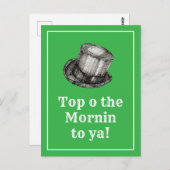 Hallo Top van de ochtend naar Ya traditionele Iers Briefkaart (Voorkant / Achterkant)