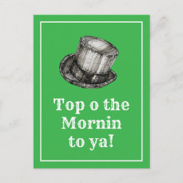 Hallo Top van de ochtend naar Ya traditionele Iers Briefkaart