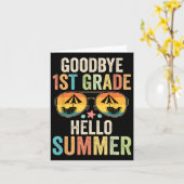Hallo Tot ziens 1e klas Kaart (Gele Bloem)