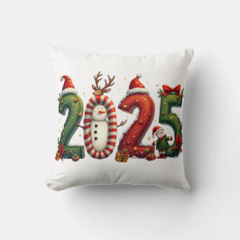 Hallo Tot ziens 2024 2025 Vrolijk Kerstfeest Kussen