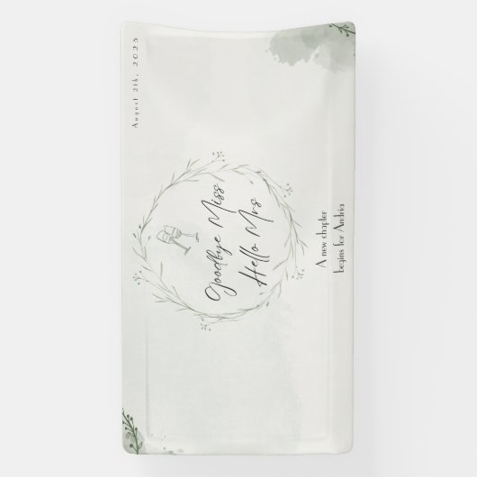 Hallo Tot ziens, Miss. | Vrijgezellenfeest-banner Spandoek (Verticaal)