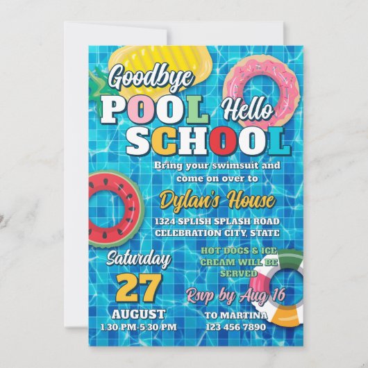 Hallo Tot ziens Pool Kaart (Voorkant)