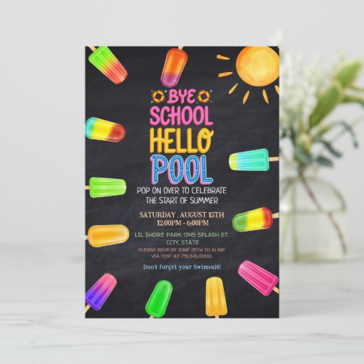 Hallo Tot ziens school Kaart (Staand voorkant)