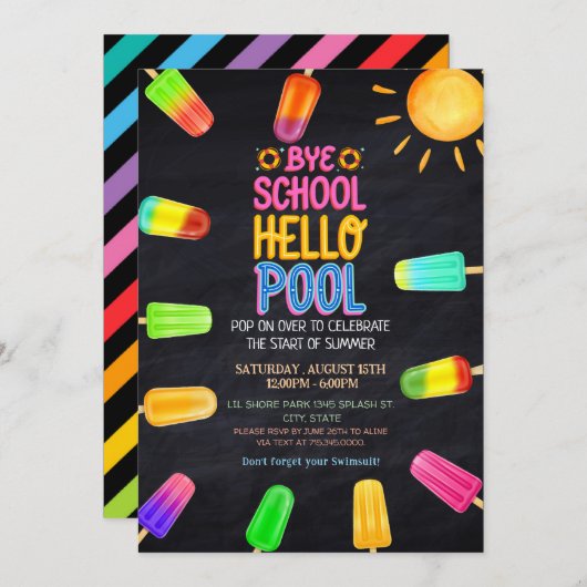 Hallo Tot ziens school Kaart (Voorkant / Achterkant)