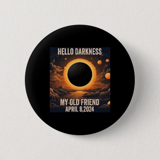 Hallo Totale zonsverduistering Ronde Button 5,7 Cm (Voorkant)