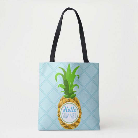 Hallo Trendy tropische ananas Tote Bag (Voorkant)