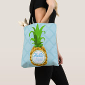 Hallo Trendy tropische ananas Tote Bag (Dichtbij)