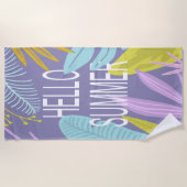 hallo | Tropische keukenhanddoek Strandlaken (Voorkant)