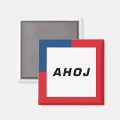 Hallo Tsjechische woorden - Ahoj (A) Magneet (Voorkant / Achterkant)