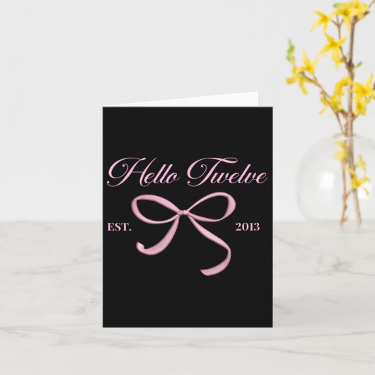 Hallo Twaalf Est 2013 12e Verjaardag Meisje Coquet Kaart (Gele Bloem)